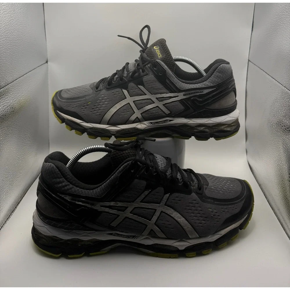 Asics Gel-Kayano 22 Running Shoes Mens 11 Grey Black T547N Good FluidRide
